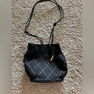 Elegant Black Bucket Bag VTG Liz Claiborne Bucket Bag